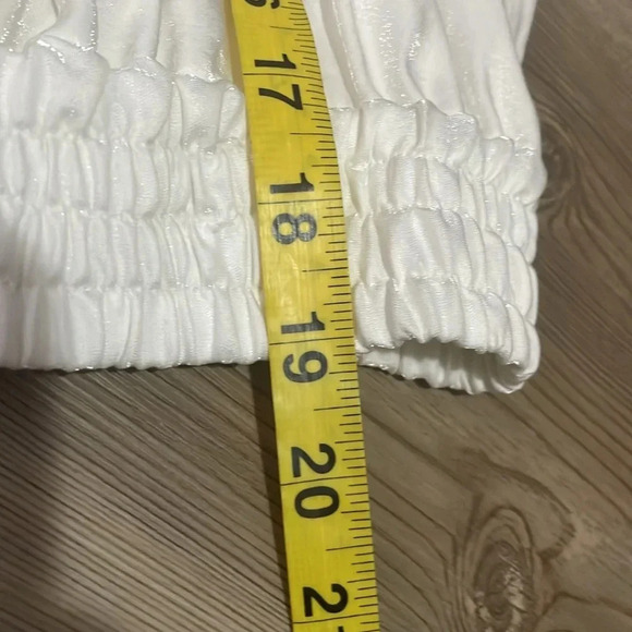 INC International Concepts Moto jacket Cream Shimmer Gold snaps Size S 90s NWOT - Picture 8 of 13